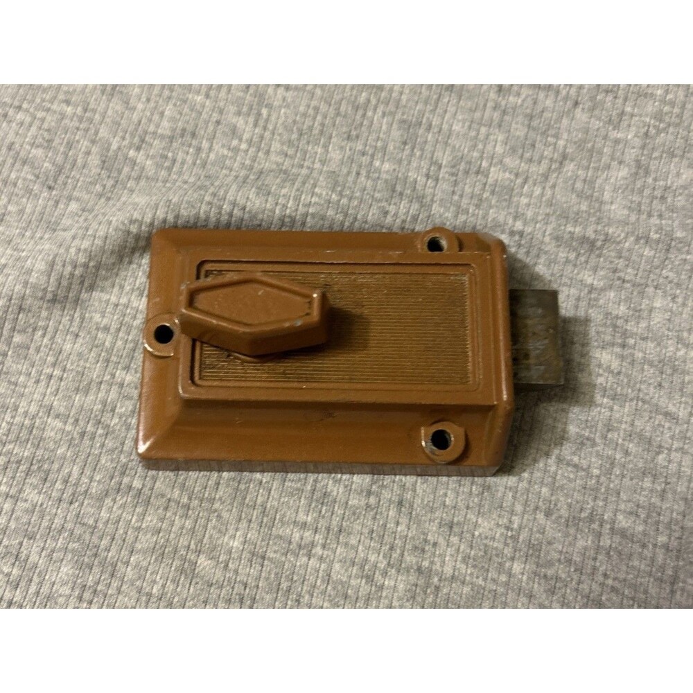 Vintage Night Latch Spring Loaded Deadbolt Door Lock Old Hardware